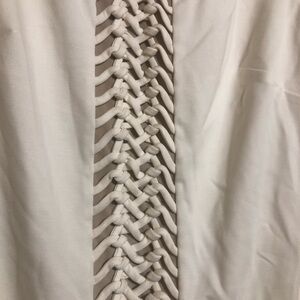 Ivory BeBe Knot Detail Dress - Size Large